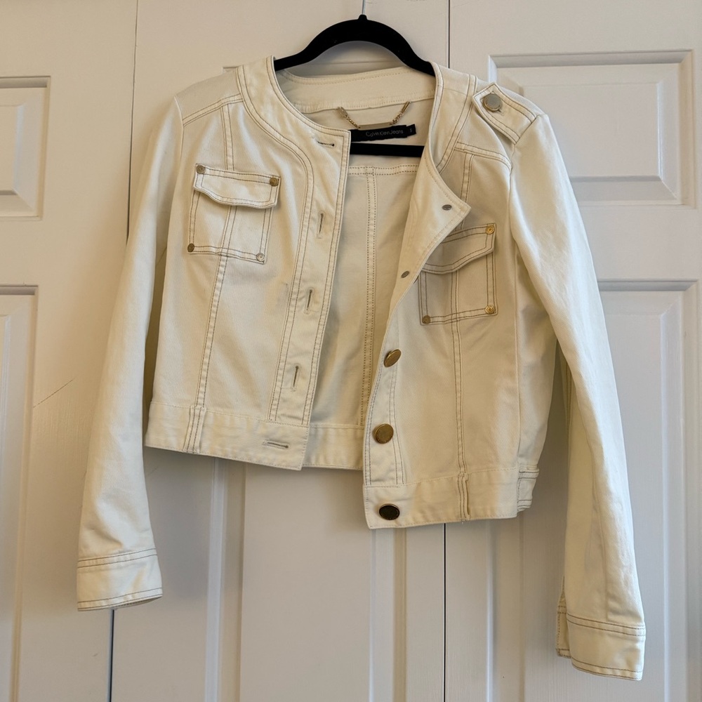 Calvin Klein Jeans Off-White Jean Jacket